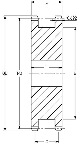 Звездочка PHS 100-1DSA18